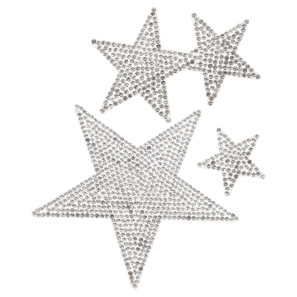 2Sets Rhinestone Car Window Stickers Diy Bling Decal For Cars Silver 032265220244