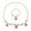 Conjunto De Colar E Pulseira De Simuladas Para Crianças (Rosa) 3