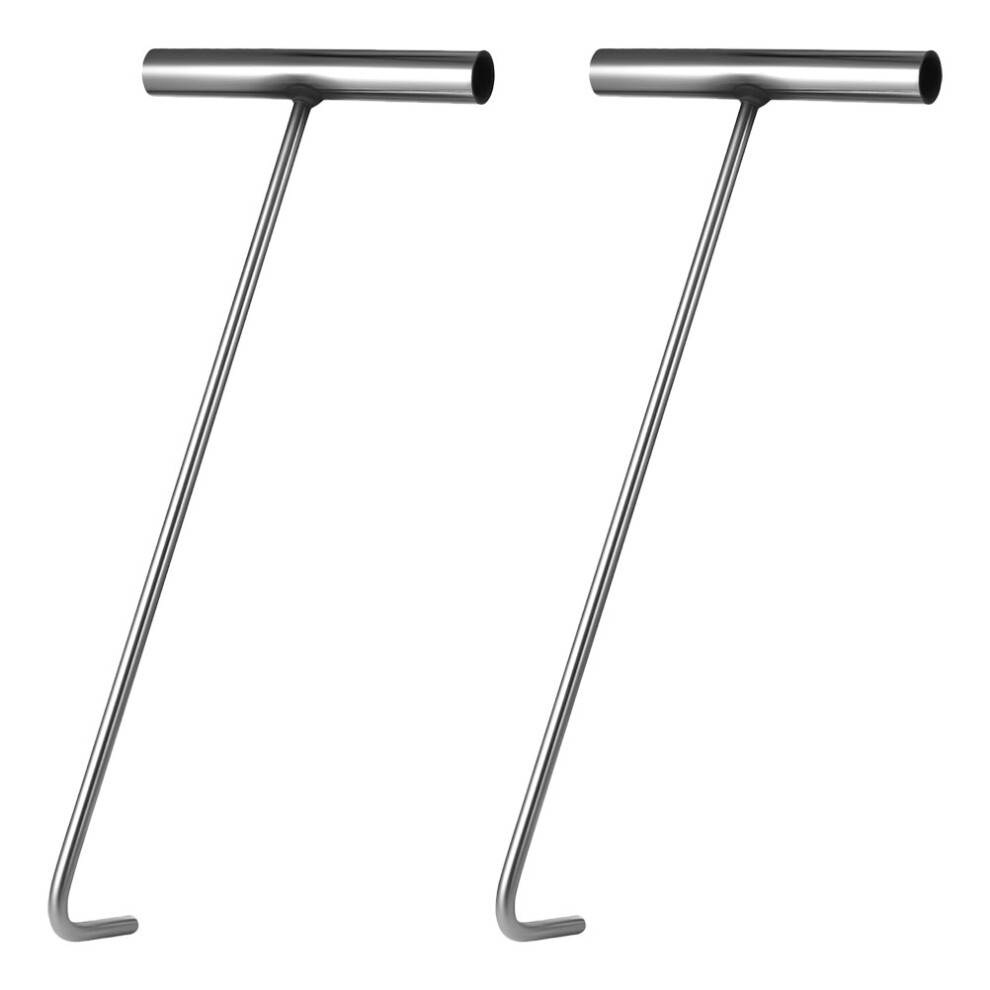 4 Pcs Stainless Steel T-Shaped Manhole Cover Lifting Hooks 032297128709