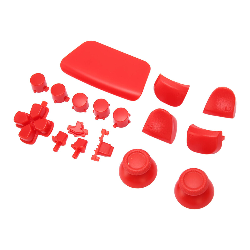 16Pcs Game Controller Replacement Buttons For Ps5 Gamepad Thumbstick & Trigger Red 9461351963306
