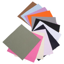 12Pcs 30Cm Square Linen Cotton Fabric Patches For Embroidery Crafting