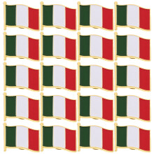 40 Pcs Italy Flag Badge Metal Pin