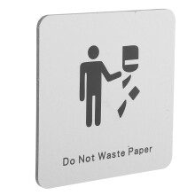4Pcs Do Not Waste Paper Sign For Restroom Use Indoor Outdoor