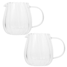 2Stk Creamer Kännchen Mit Griff, Glas Milchkännchen Für Zuhause
