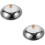 2 Sets Stainless Steel Pot Lid With Wood Handle 8