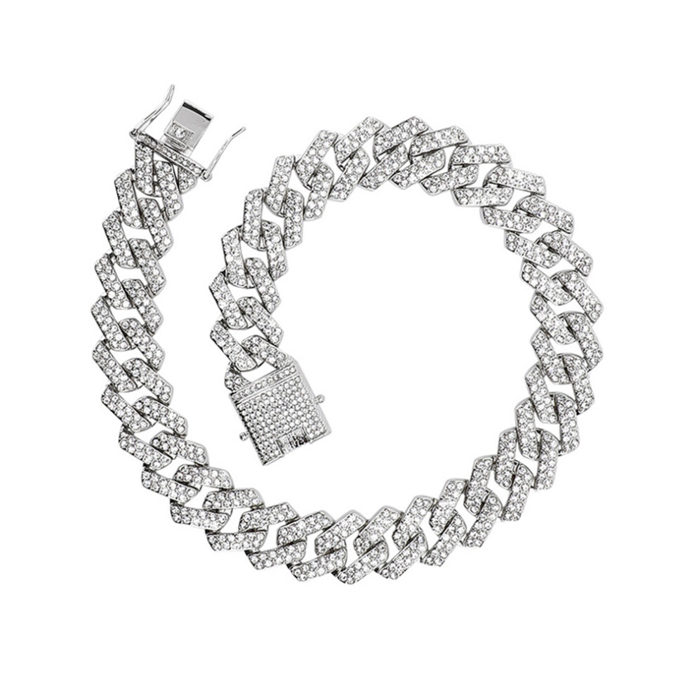Photos - Bracelet 2Pcs Rhinestone Link Chain  For Men Women