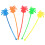 50Pcs Colorful Plastic Coconut Tree Stirring Sticks For Drinks 5
