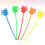 50Pcs Colorful Plastic Coconut Tree Stirring Sticks For Drinks 6