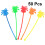 50Pcs Colorful Plastic Coconut Tree Stirring Sticks For Drinks 2