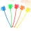 50Pcs Colorful Plastic Coconut Tree Stirring Sticks For Drinks 8