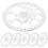 6Pcs 360 Degree Reusable Clear Geometry Protractor Tool 3