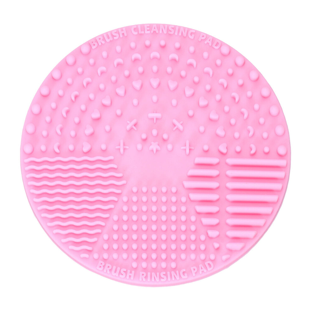 Inoomp Round Cleaning Tool Makeup Brushes Cleaning Pads Scrubber Pink
