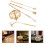 1 Set Brass Incense Making Tools Mold Spoon Brush Ash Press 3