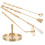 1 Set Brass Incense Making Tools Mold Spoon Brush Ash Press 7