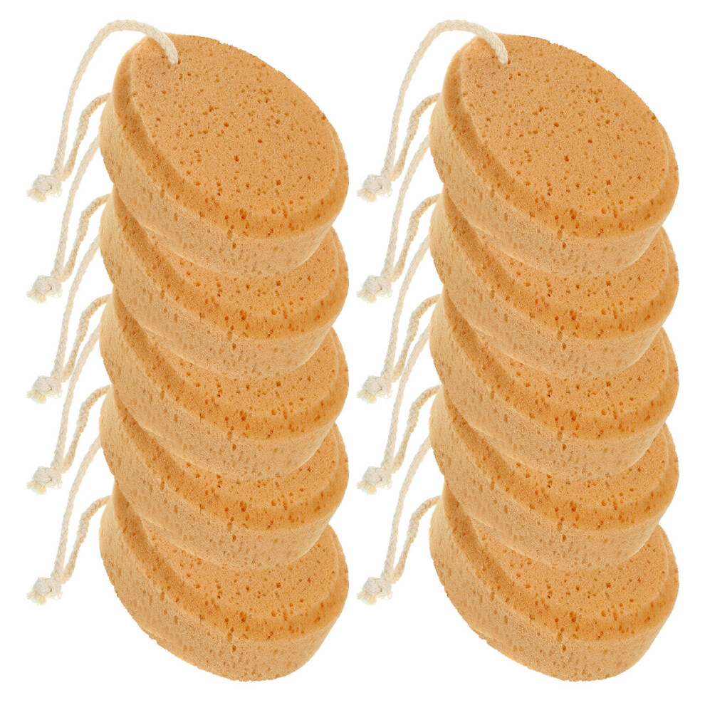 Solustre 10Pcs Honeycomb Shower Sponge Body Scrubber Cleansing Supply