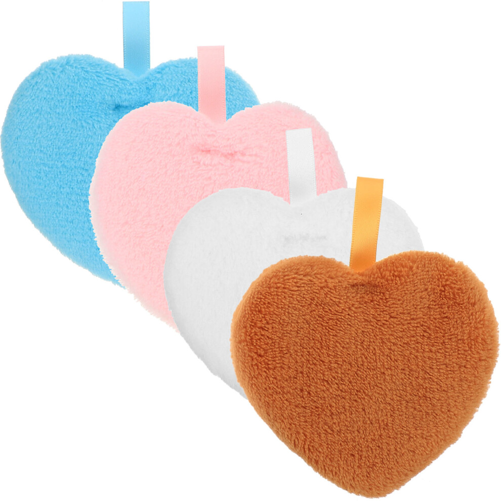 Artibetter 4Pcs Heart-Shaped Makeup Powder For Loose Powder