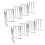 2 Pcs Rustproof Taco Stands Set Steel Color 1