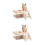 2Ensembles Litière Transparent Hamster ABS + Bois Avec Bac Échelle 10