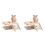 2Ensembles Litière Transparent Hamster ABS + Bois Avec Bac Échelle 8