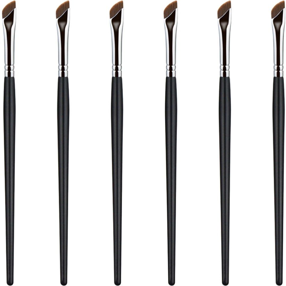 Solustre 6Pcs Angled Eyeliner Eye Shadow Concealer Makeup Brush Set