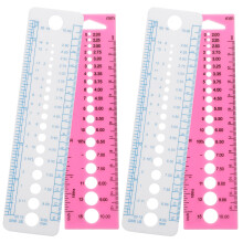 4Pcs Plastic Knitting Needle Measuring Ruler Sewing Weaving Tool