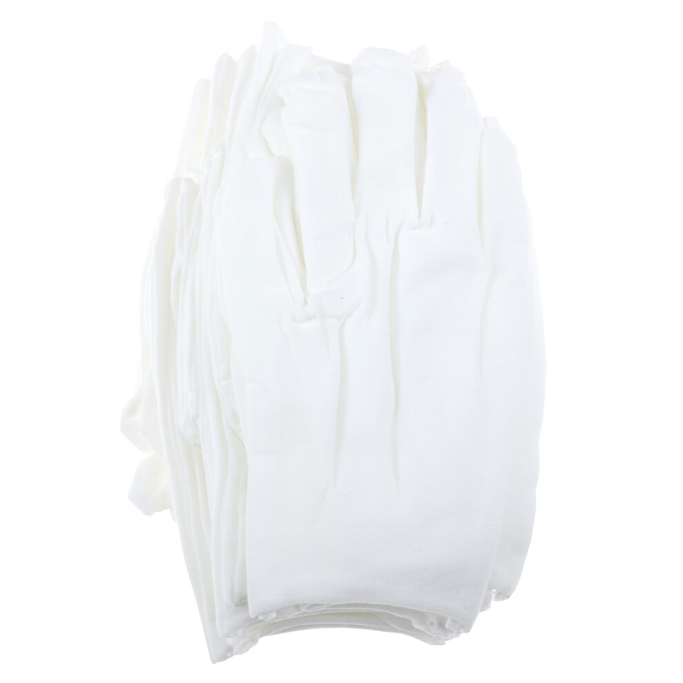 Aboofan 12Pairs Cotton Yarn Gloves For Jewelry Inspection