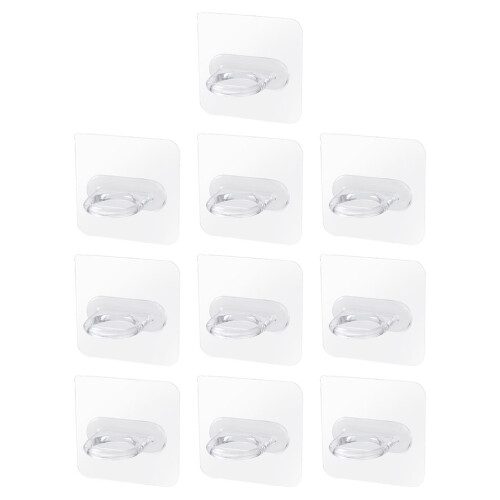 10 Pcs Adhesive Hook Rack Bathroom Holder Shampoo Bottle D 2