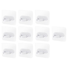 10 Pcs Adhesive Hook Rack Bathroom Holder Shampoo Bottle D