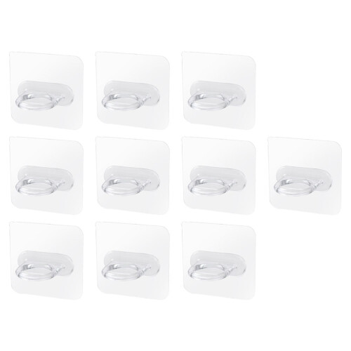 10 Pcs Adhesive Hook Rack Bathroom Holder Shampoo Bottle D