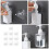 10 Pcs Adhesive Hook Rack Bathroom Holder Shampoo Bottle D 8