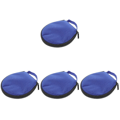 4Pcs Small Cd Case Round Storage Bag Dvd Holder 20 Capacity 1