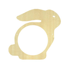 Acrylic Wall Mirror Wooden Frame Hanging Mirror In The Shape Of Rabbit