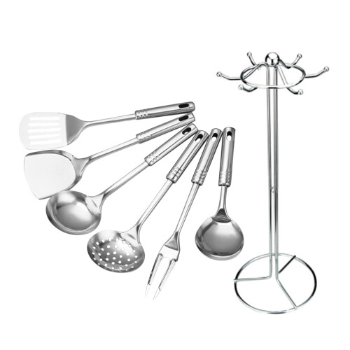 7 Pcs Stainless Steel Kitchen Tool Set Cooking Utensils Spoon