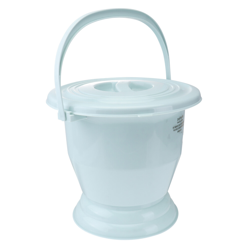 Vaguelly 1Pc Plastic Buckle Spittoon Bed Pan With Handle For Night Use