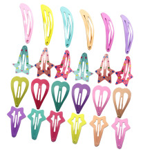 24Pcs Candy Color Stoving Varnish Hairpins For Girls