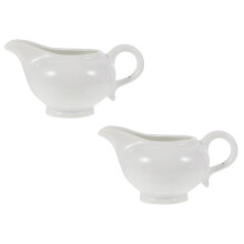 2Pcs Ceramic Sauce Boat And Gravy
