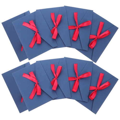 10Pcs Postcard Envelope With Bow Tie For Invitation And Blessing Cards 2
