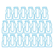 20Pcs Little Baby Bottle-Shaped Paper Clips For Household Use Blue