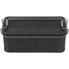 2Pcs Rectangular Metal Tin With Lid For Cookies Candy Snacks Storage