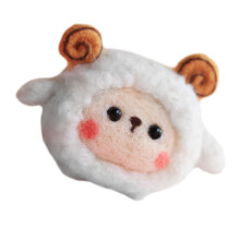 One Set Handmade Wool Felt Sheep Ornament Diy Felting Craft