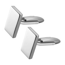 Pair Of Men'S Cufflinks Sleeves Buttons Silver