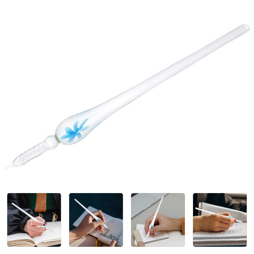 Handmade Glass Calligraphy Dip Pen Clear Vintage Writing Tool 2