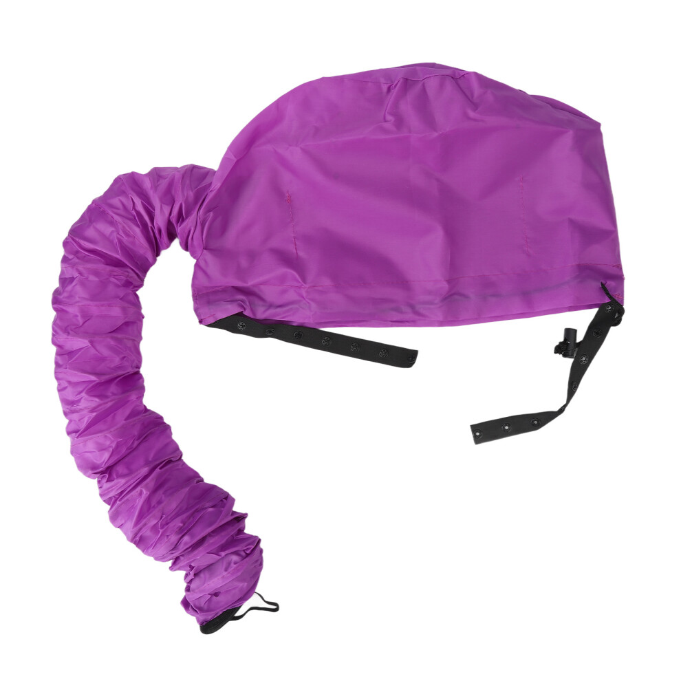 Purple Fabric Hair Dryer Bonnet Cap for Quick Drying and Styling