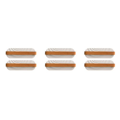 6 Pcs Bathroom Slipper Rack Wall Mounted Draining Shoes Shelf White 2
