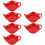 6 Pcs Ceramic Teabag Holder Reusable Teapot Shape For Kitchen 9