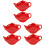 6 Pcs Ceramic Teabag Holder Reusable Teapot Shape For Kitchen 4