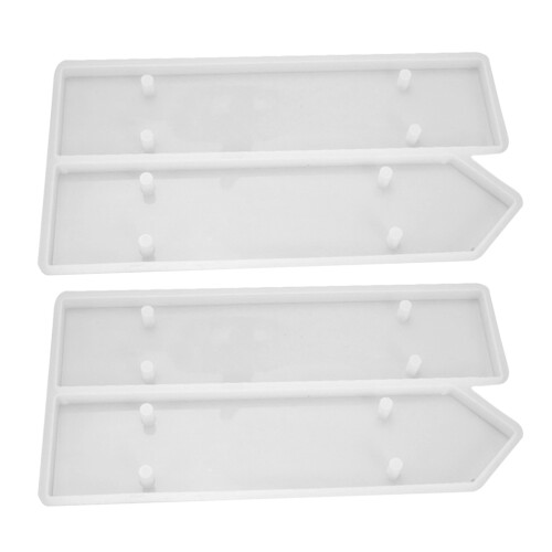 2St Silicone Doorplate Mold DIY Voor Decoratieve Epoxy 1