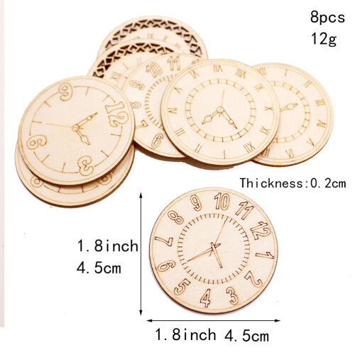 8 unidades 45 mm decorações redondas com de relógio 2