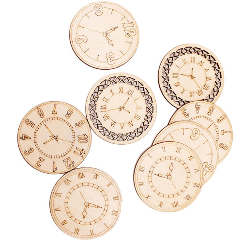 8 unidades 45 mm decorações redondas com de relógio 1