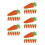 40 Pcs Easter Carrot Felt Cutlery Holder Bag Tableware Decorations 6